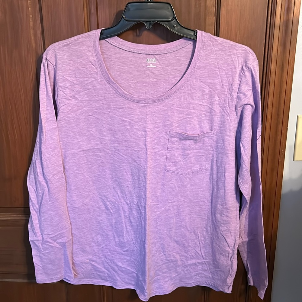 Lavender long sleeve t-shirt, a.n.a.